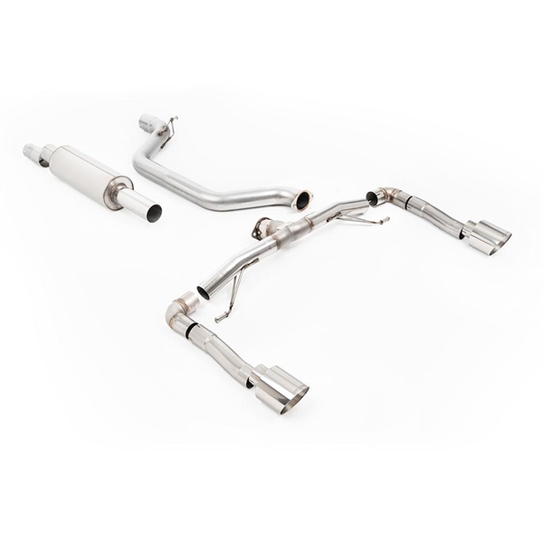Milltek Partikkelfilter-bak Race System (Høyest) 80mm med Polerte GT-115 Endestusser Seat Leon Cupra 2.0 TSI 245ps (GPF Modeller)