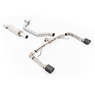 Milltek Partikkelfilter-bak Race System (Høyest) 80mm med Karbon JET-115 Endestusser Seat Leon Cupra 2.0 TSI 245ps (GPF Modeller)