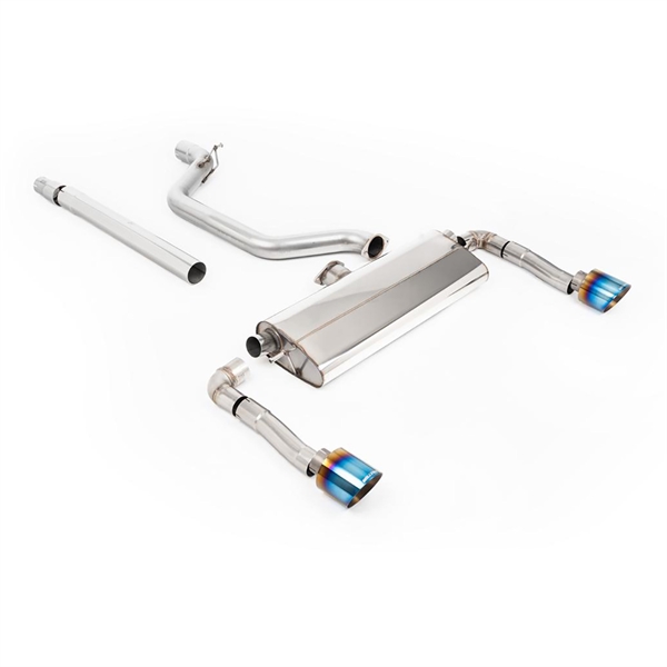 Milltek Partikkelfilter-bak System med Blåanløpt/Blå Titanium GT-115 Enderør Seat Leon Cupra 2.0 TSI 245ps (GPF Modeller)