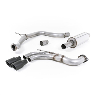 Milltek Resonert (Stillere) Cat-Back Eksosanlegg med Cerakote Svarte Enderør Seat Leon FR 2.0 TDI 184ps SC