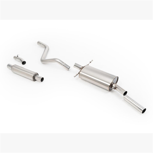 Milltek Resonert (Lavere Lyd) Downpipe-Back System med OE+ Stil Polert Enderør VW Golf GTI Mk1 Cab
