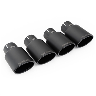 Milltek Coupe/Cabriolet Non Sport Diff modeller - Ikke-Resonert (Høyere) Cat-Back Eksosanlegg med med Quad Black Ovale Endestusser Audi S5 B9