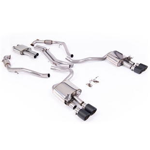 Milltek Sport Diff-modeller Med Avstivningsstag (LHD) – Resonert Cat-back Eksosanlegg Med Fire Karbonenderør Til Audi S5 B9 V6 Turbo Coupé