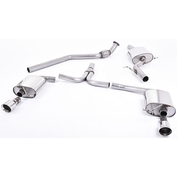 Milltek Cat-back Audi A4 2.0 TFSI S line B8 (2WD and quattro manual-only) Saloon & Avant