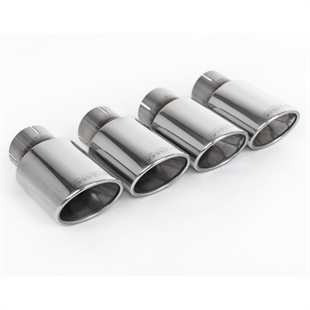 Milltek Coupe/Cabriolet Non Sport Diff modeller - Ikke-Resonert (Høyere) Cat-Back Eksosanlegg med Quad Polerte Ovale Endestusser Audi S5 B9