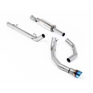 Milltek Road+ Cat-Back med Enkelt Børstet Titanium Enderør Ford F150 5.0 V8 Supercrew