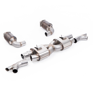 Milltek Komplett Resonert System med HJS High Flow Sportskatalysatorer Porsche 991.2 Turbo S