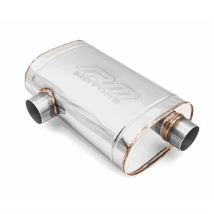 RM Motors Universal Elliptical Silencer E008 Embossing - No