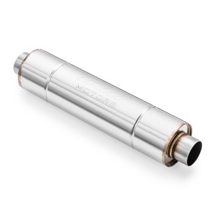 RM Motors Sports straight through silencer RM02 with Embossing Can length - 550 mm, Inlet diameter - 50 mm, Can diameter - 130 mm