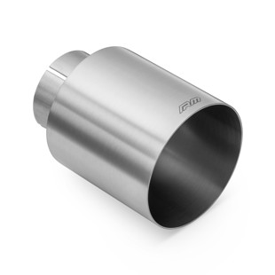 RM Motors RM Motors satin stainless steel tip KPCS Inlet diameter - 63,5 mm, Tip diameter - 89 mm, Including the clamp - No