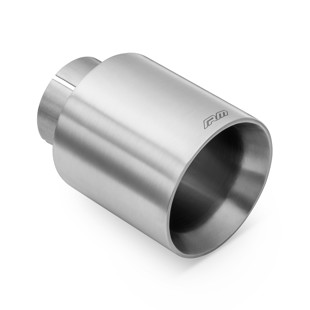 RM Motors RM Motors satin stainless steel tip KPCS/DS Inlet diameter - 76 mm, Tip diameter - 89 mm, Including the clamp - No