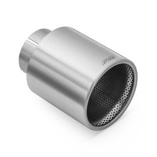 RM Motors RM Motors satin stainless steel exhaust tip KPZS/DP Inlet diameter - 76 mm, Tip diameter - 101 mm, Including the clam