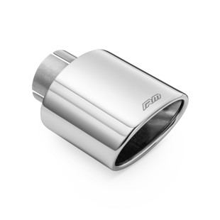 RM Motors RM Motors polished stainless steel beveled oval tip Inlet diameter - 51 mm, Including the clamp - Yes