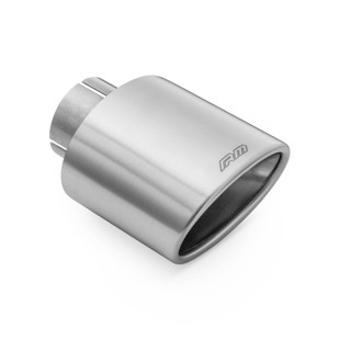 RM Motors RM Motors oval beveled tip in satin stainless steel Inlet diameter - 63,5 mm, Including the clamp - Yes