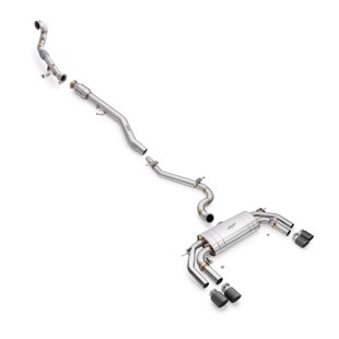 RM Motors Complete exhaust system AUDI S3 8Y 2.0 TFSI Sedan Beginning - Downpipe with straight pipe +silencer, AUDI tips - 5