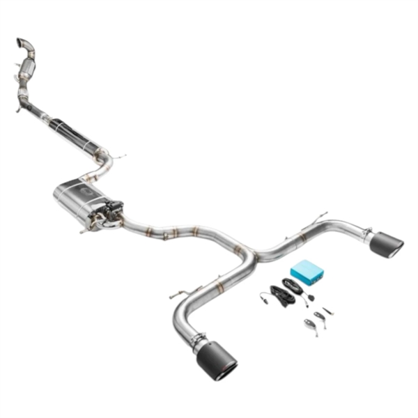 RM Motors Complete Exhaust System For Seat Leon Cupra 3 Hatchback With Sport Catalyst, Euro 3, 200 cpsi, 89 mm, Tip - 1