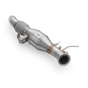 RM Motors Downpipe BMW F25 X3 18d, 20dx N47N, N47S1 Med Lyddemper