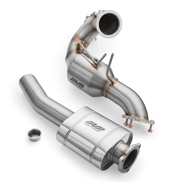 RM Motors Downpipe Sett Audi A4 S4 / Avant Quattro / Avant 3.0 TDI, Euro 6, Med Lyddemper Og Uten Varmeskjold