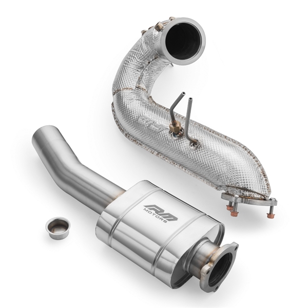 RM Motors Downpipe Sett Audi A4 S4 / Avant Quattro / Avant 3.0 TDI, Uten Katalysator, Med lyddemper, Uten Sett Lyddemper Og Varmeskjold