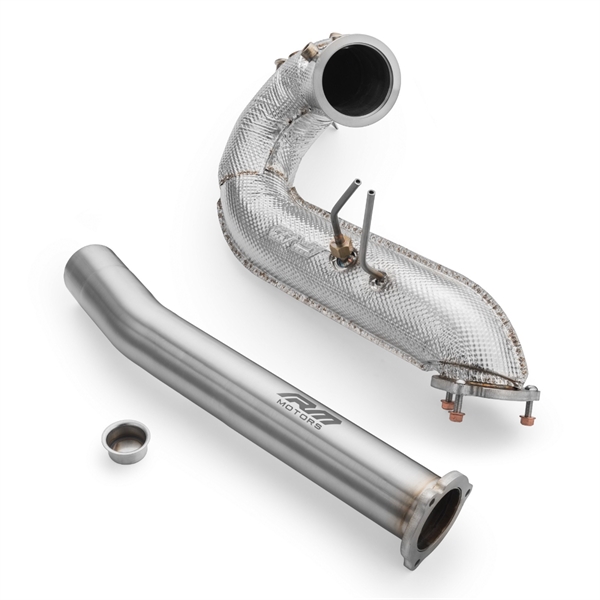 RM Motors Downpipe Sett Audi A5 S5 / Cabriolet / Sportback / Coupe 3.0 TDI, Uten Katalysator, Uten lyddemper, Uten Sett Lyddemper Og Varmeskjold