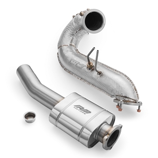 RM Motors Downpipe Set Audi A8 S8 / Quattro 3.0 TDI – No Catalytic Converter – With Silencer – No Set with Silencer – With Heat Shield