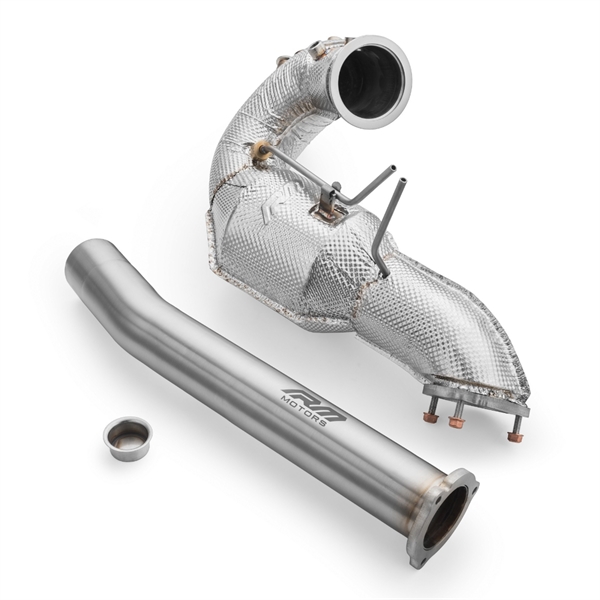 RM Motors Downpipe Sett Audi Q5 3.0 TDI, Euro 6, Uten Lyddemper Og Med Varmeskjold