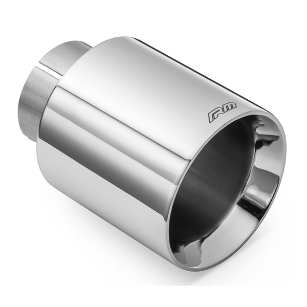RM Motors Polert Rustfritt Stål Rett Eksosstuss KPCP/DS, Innløpsdiameter - 50 mm, Spissdiameter - 101 mm Med Klemme
