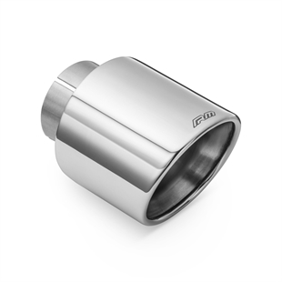 RM Motors Polert Rustfritt Stål Rett Tip KSZP/DK, Innløpsdiameter - 50 mm, Tipdiameter - 101 mm med Klemme