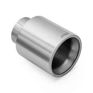RM Motors Satin Rustfritt Stål Eksosstuss KPZS/DK, Innløpsdiameter - 50 mm, Tipdiameter - 101 mm med Klemme
