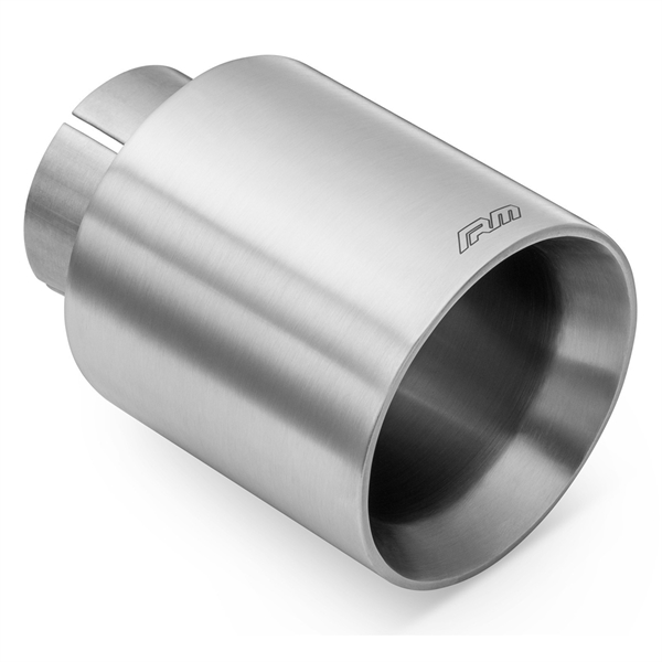 RM Motors Satin Rustfritt Stål Eksosstuss KPCS/DS, Innløpsdiameter - 50 mm, Spissdiameter - 101 mm Med Klemme