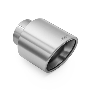 RM Motors Satin Rustfritt Stål Tip KSZS/DK, Innløpsdiameter - 50 mm, Tipdiameter - 101 mm med Klemme