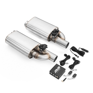 RM Motors Sett Med Kammerlyddempere Med Elektrisk Ventil EV05, Lengde: 300, Innløpsdiameter: 63,5