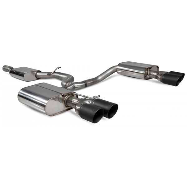 Scorpion Resonated Cat-Back System - VW MK7.5 Golf Estate R - Daytona (Quad) Ceramic