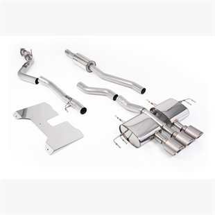 Milltek Del Resonated (Road+) Ikke-Ventilstyrte Catback Systemer med Børstede Titanium Enderør Honda Civic FL5 Type R