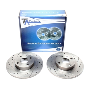 TA Technix Sport Bremseskivesett, Bakaksel Mazda 323 F VI (BJ)