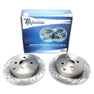 TA Technix Sport Bremseskivesett, Bakaksel Toyota Corolla (ZZE12_, NDE12_, ZDE12_)
