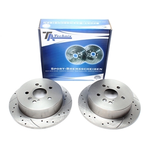 TA Technix Sport Bremseskivesett, Bakaksel Toyota Previa (MCR3_, ACR3_, CLR3_)