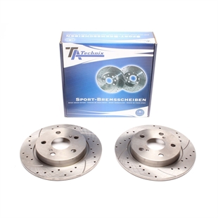 TA Technix Sport Bremseskivesett, Bakaksel Toyota Corolla Notchback (NRE18, ZRE17, ZRE18, NDE18)