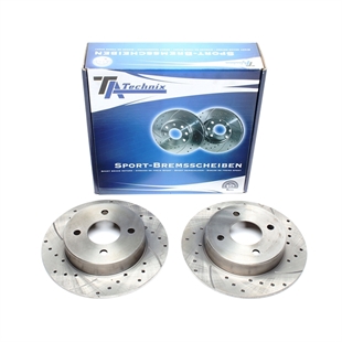 TA Technix Sport Bremseskivesett, Bakaksel Nissan Micra II (K11)