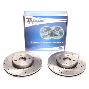 TA Technix Sport Bremseskivesett, Foraksel Toyota Corolla (ZZE12, NDE12, ZDE12)