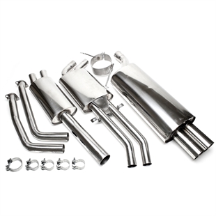 TA Technix Rustfritt Stål Eksosanlegg 2x76 mm BMW 3-serie Sedan Type E46